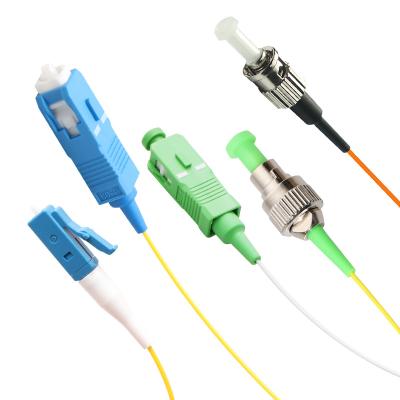 China FTTH Factory Customization SC FC LC ST Single/Multi Mode Pigtail 0.9mm Fiber Optic Fiber Optic Pigtail for sale