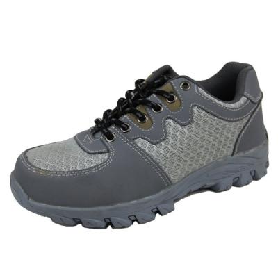 China Anti-Static High Quality Smooth Steel PU Outsole Toe And Midsole Microfiber Sandwich Mesh Sports Safety Shoes Anti-smash Safety Shoes for sale