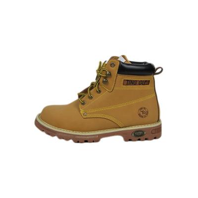 China Goodyear Goodyear Nubuck safety leather boots for industrial working nubuck upper rubber anti outsole breathable mesh lining for sale