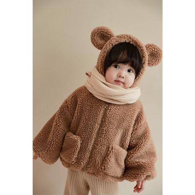 China 2021 Winter TG042 Little Boys Wool Children's Cute Hooded Warm Jackets Children Anti-shrink Coats for sale