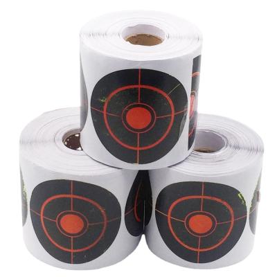 China 250pcs/Roll Sticky Shooting Target 3inch Shooting Targets Splat Reactive Stickers For Outdoor Hunting Shooting Training Goal Splatter Target Paper for sale