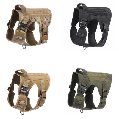 China Custom Wholesale Molle System Metal Buckles Dog Weight Harness Military Tactical Training Vest for sale