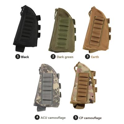 China Portable Tactical Adjustable Bullet Pouch Ammo Rest Rifle Butt Actions Molle Nylon Riser Pad Hunting Accessories Bag MG-01 for sale