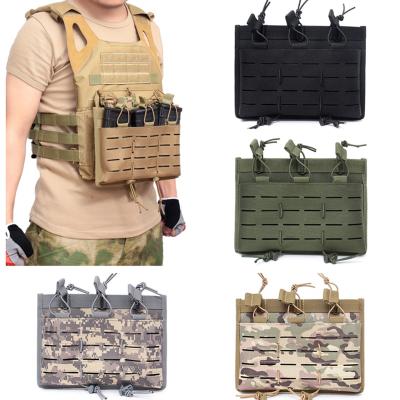 China Outdoor Tactical Molle Magazine Pouch Open Lid Mag Holder Triple Airsoft Mag Pouch Hunting Shooting Holster Pistol Bag MG-03 for sale