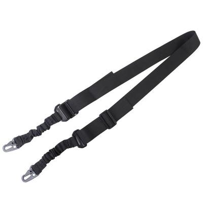 China Tactical Gun Nylon Sling Point Bungee Rifle One Belt Rotary Sling Lanyard Military Hunting Accessories QD Plug 2-Single Point Safety Gun Sling for sale