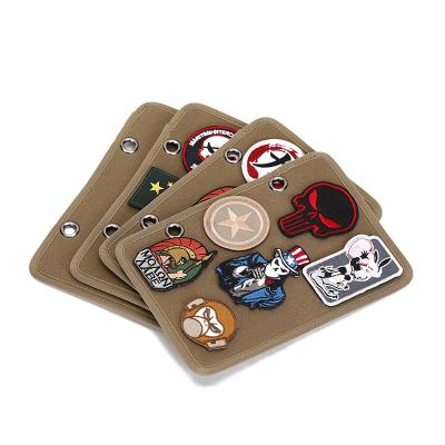 China Storage Multi-Function Board Metal Armband Panel Cloth Sticky Tactical Fastener in Briefcase Military Book for sale