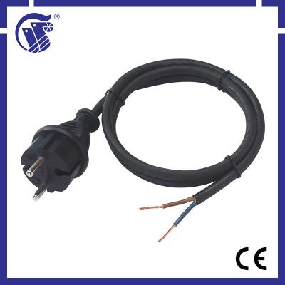 China Residential / General Purpose 2 Pin Plug Schuko / Power Cord for sale