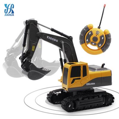 China RC hobby boy engineering locomotive toy 6 channel rc excavator remote control earthmoving toys for sale