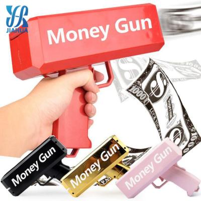 China Shoot the Power 2022 With 100 Gift Box Children's Happy Cash Money Plastic Custom Banknote Throw Shooter Money Gun Launch Toy for sale