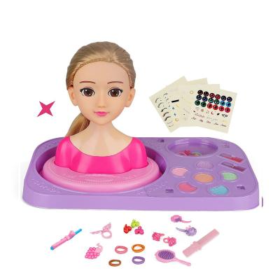 China Hot Educational Most Popular Fashion Makeup DIY Plastic Hair Styling Practice Girl Doll Selling Girl Dress Play Plastic Baby - Doll Heads for sale