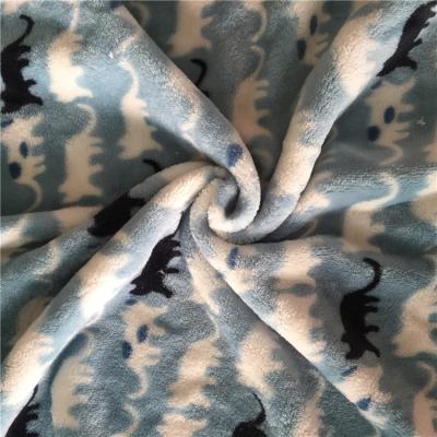 China Cartoon Flannel Fabric Anti-static Soft Coral Velvet Knitted Fabric Baby Velvet for sale