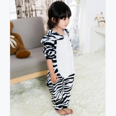 China Children Onesie Pajamas Anime Costumes Zebra Kids Flannel Sleepwear Thermal Pajamas for Girls Boys for sale