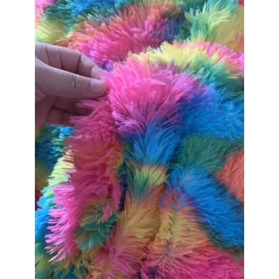 China Wholesale Anti-Static 100% Polyester Tie Dyed Cotton Baby Flannel Rainbow Fabric Can Be Customized Used For Home Textiles for sale