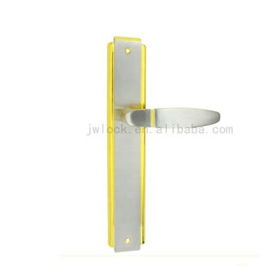 China Modern fashion factory price satin gold 85mm zinc mortise luxury modern door handles for sale