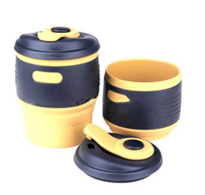 China FREE SAMPLE Reusable Travel Mug Stocked Collapsible Tea Cup For Outdoor Traveling Camping School Office for sale