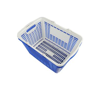 China Mesh Colorful Plastic Material New Design Supermarket Shopping Basket for sale