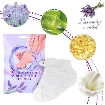 China Peeling Exfoliating Moisturizing Whitening OEM Foot Skin Mask Salicylic Acid Exfoliators Callus Remover Foot Mask for sale