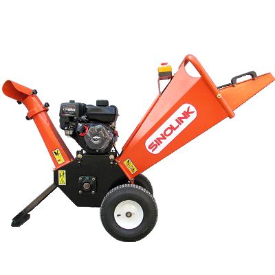 China Building Material Stores Sinolink Mini Garden Shredder Wood Chipper Machine With Gasoline Engine for sale