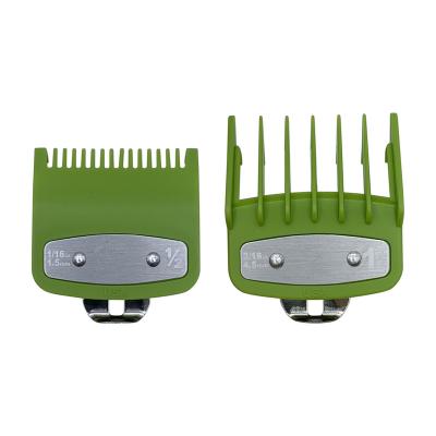 China Barber Shop Styling Guide Comb Set Barber Clipper Limit Comb Hair Trimmer Attachment With Metal Clip ZP5024 for sale