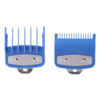 China Barber Shop Styling Guide Comb Set Barber Clipper Limit Comb Hair Trimmer Attachment With Metal Clip ZP5024 for sale