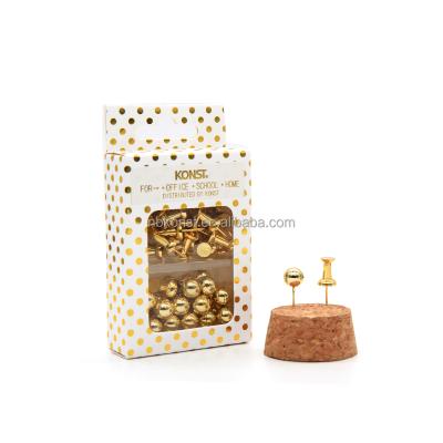 China School Gold Metal Push Pin Stationery Set for sale