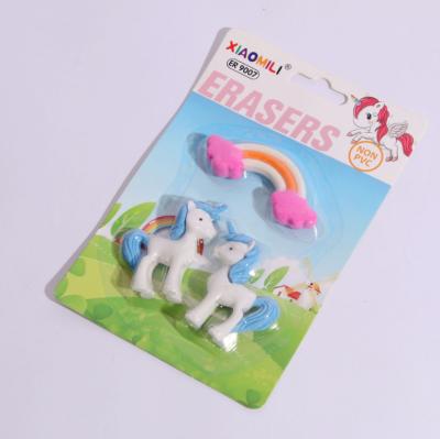 China Unicorn Magic Kawaii Erasers Animal Children Office Eraser School Supplies Stationery TPR Products Use 3d Cute Novelty Fancy Eraser for sale