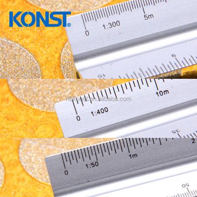 China Custom Logo Metal Aluminum Triangular Scale Ruler for sale