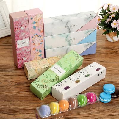 China Recyclable Custom Art Paper Sweet Dessert Packing Box Macaron Box Gift Packaging Box for sale