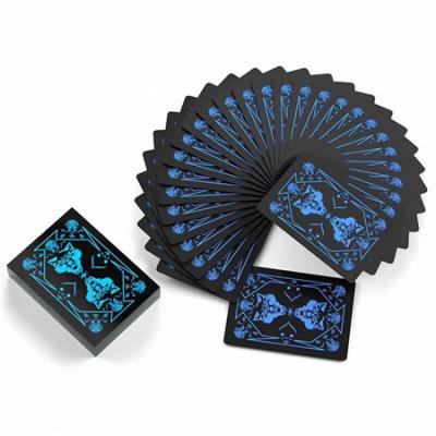 China Professional Paper / Plastic Factory Customized Black Adult Card Poker Game Cards Table Games for sale