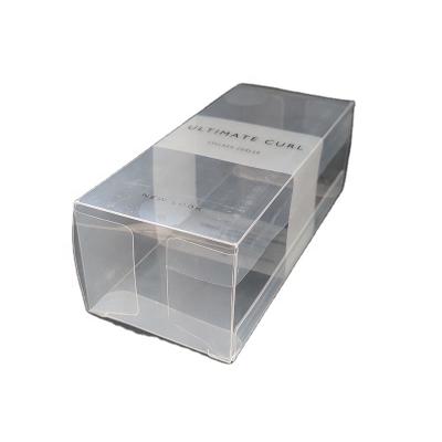 China Small biodegradable transparent printed plastic PVC box plastic box package PVC cosmetic packaging for sale