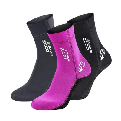 China 3MM 3MM Neoprene Diving Thermal Wetsuit Swim Sock Neoprene SCR Freediving Fishing Socks Anti-UV Sandy Beach Volleyball Sand Diving Socks for sale