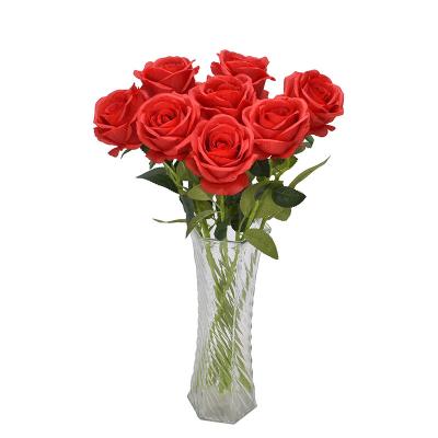 China Hot Selling Cheap Eco - Friendly Beautiful Wedding Rose Artificial Decorative Flowers for sale