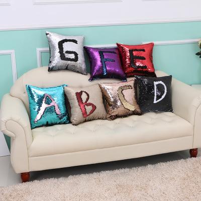 China Fashion sublimation magic color sequin sofa cushion anti-static cover for home decor for sale