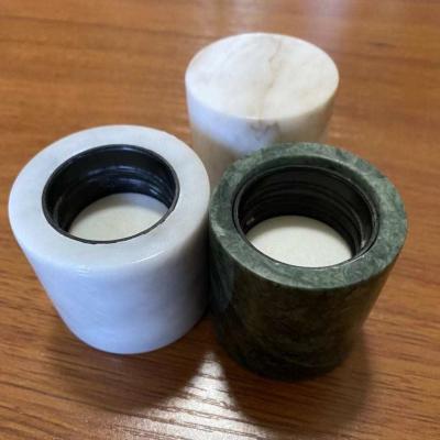 China Non Spill Artificial Stone Marble Cosmetic Packaging Cap Lid For Bottle for sale