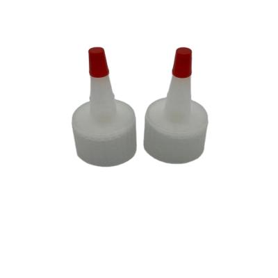 China Non Spill Dispensing Caps, Yorker Natural Red Tip Caps With .030 Orifice Hole for sale