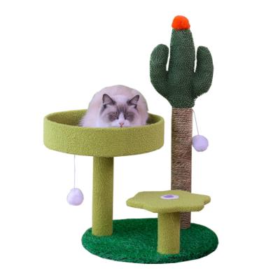 China Nice Pet Wholesale Cheap Comfortable Soft Viable Cat Tree Climbing Luxury and Fashion Solid Wood for sale