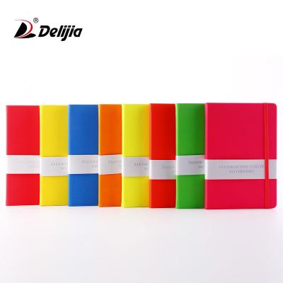 China With Round Logo 2021Wholesale Elastic Cheap Customized Printing Ribbon Color Student Notebook With Elastic for sale