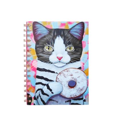 China Animal Binding Custom 100/300/500 Sheets Cat Notebook Spiral Punch Spiral Notebook for sale