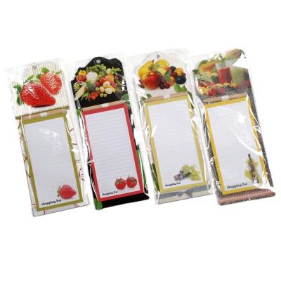 China Tear Off Memo Pad Daily Floral Teardrop Journal Promotional Enrollment Notepad Tear Off Magnet Notepad With Pen for sale