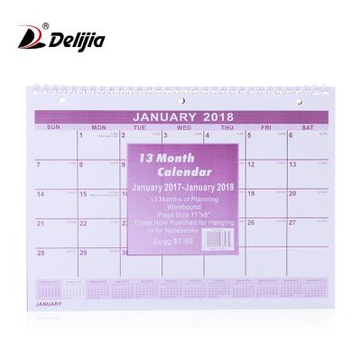 China Cheap Wholesale Diary Spiral Compulsory Agenda Custom Printing Spiral Wall Calendar From China for sale