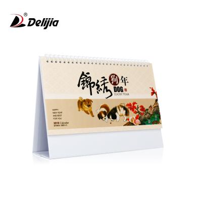 China Spiral Binding Custom Design Printing OEM&ODM Monthly Spiral Table Calendar for sale