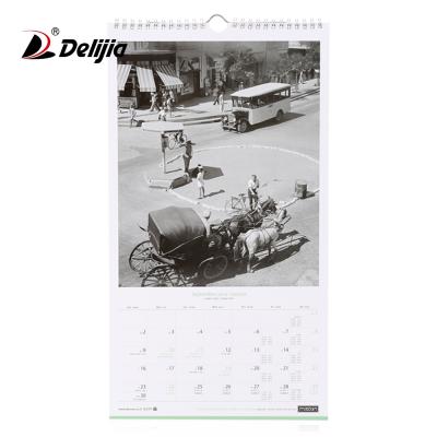 China OEM&ODM Spiral Binding Chinese Custom Printing 2019 Large Size Spiral Binding Monthly Wall Calendar for sale