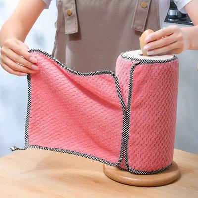 China Dishcloth Car Kitchen Towel Non-Stick Home Cleaning Oil Thickened Table Bowl Absorbent Scrubbing Pad Brushing Cleaning Polishing Cloth for sale