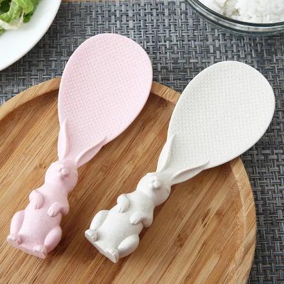 China Creative wholesale viable can hold plastic household spoon utensils rice spoon non-stick rice spoon kitchen shovel household utensils for sale