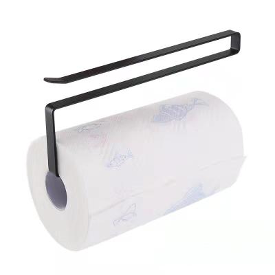 China Sustainable Kitchen Hanger Rolls Paper Holder Under Cabinet Paper Towel Holder Racks Cabinet Door Roll Paper Holder for Bathroom Toilet for sale