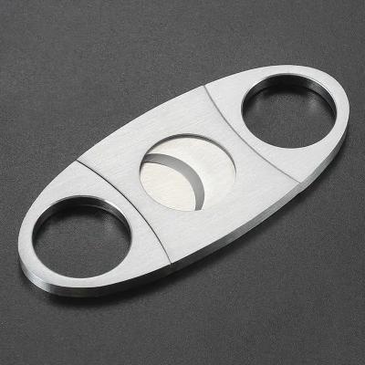 China Cheap Wholesale Logo Stainless Steel Metal Cigar Cutter Table Cigar Cutter Custom Classic Cigar Scissor Gift CS-z00031 for sale