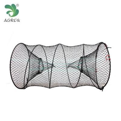 China AGROK 4080 Multifilament Stainless Steel Zipper Style Spring Cage Trap Trap Fishing Netting Large for sale