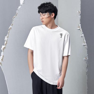 China Anti-wrinkle stain casual unisex printing design embroidery branch graphics new fashion men's street round neck T-shirts men's T-shirts for sale