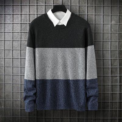 China Factory Custom Color Matching Men Anti Shrink Knitting High Fashion Squishy Wide Sweater Men's Oversized 100 Neck Sweater for sale