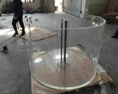 China Large Viable Round Cylindrical Clear Cylindrical Round Tank Aquarium Acrylic Cylinder for sale